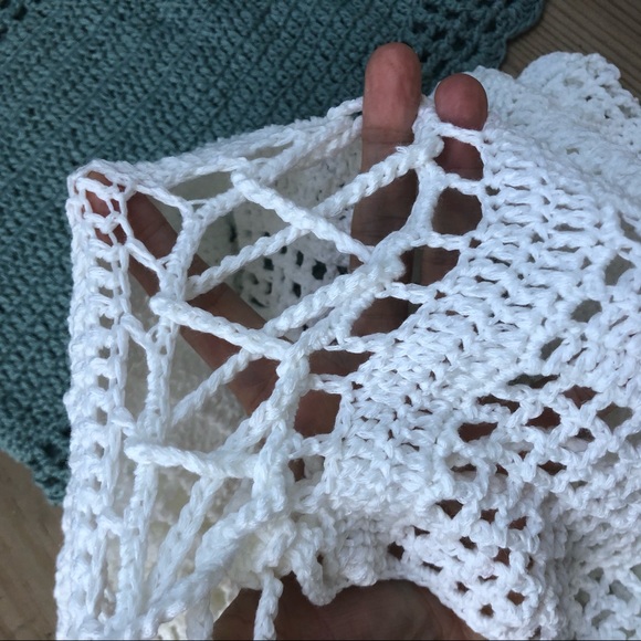 NWT S fern green lace front crochet bikini shorts - Picture 8 of 16